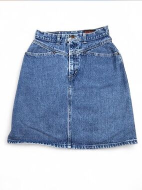 Vintage Air Express Denim Mini Skirt Made in Japan Y2K 90s Medium Wash